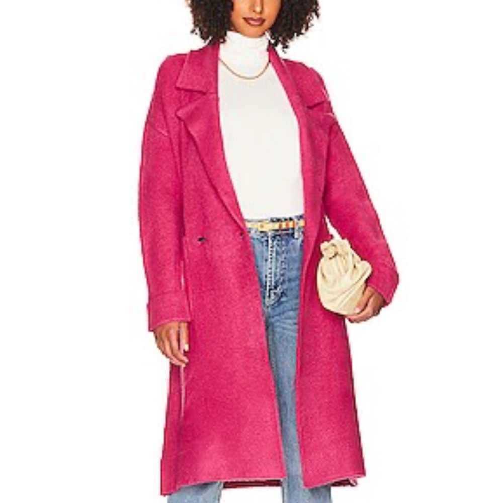 Show Me Your MuMu Fuchsia Knit Coat